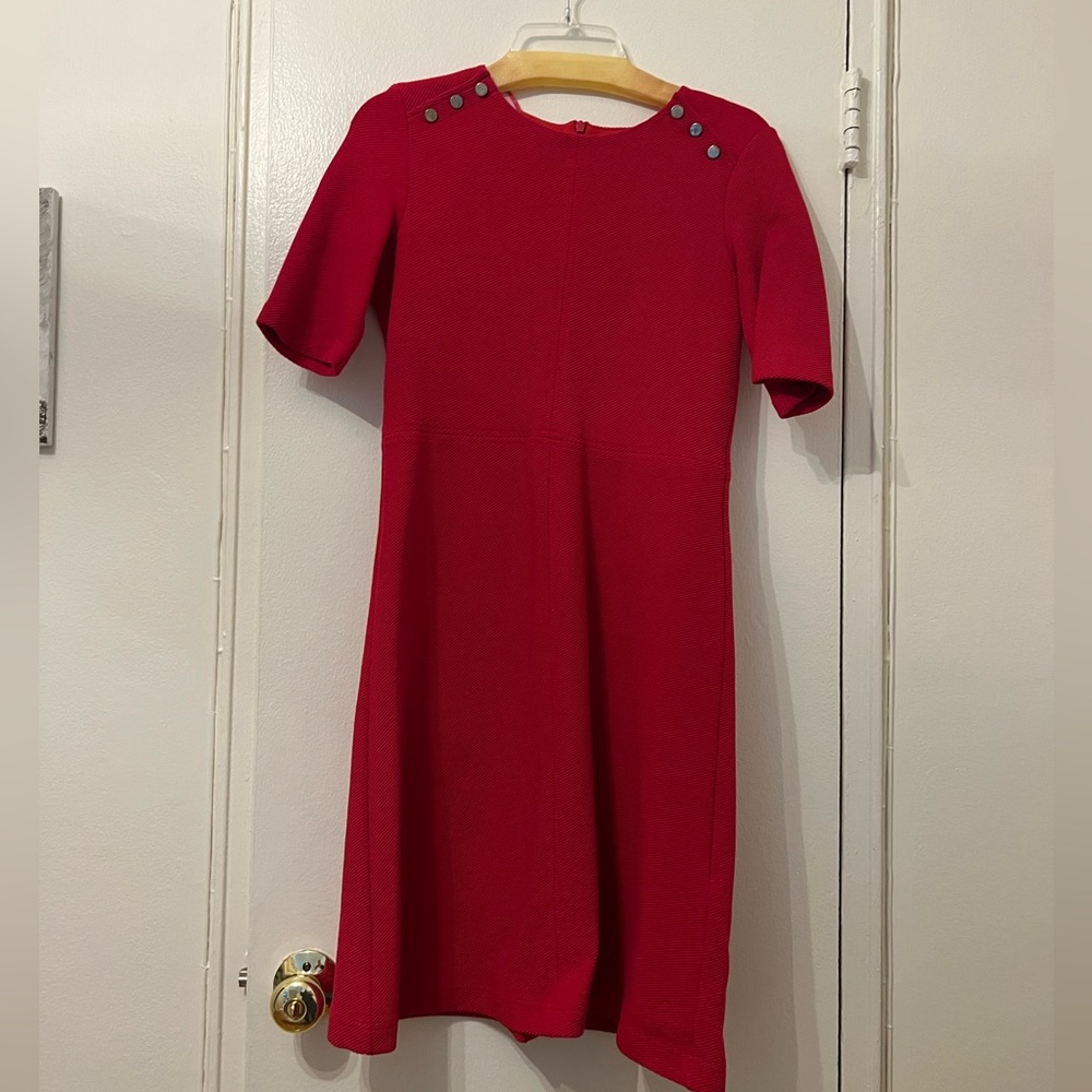 Hobbs London Work Dress Short Sleeve Red US Size 6